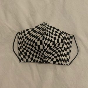 New 3D Black and White Checker Print Face Masks